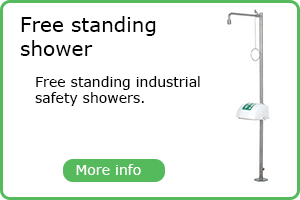Free standing safety shower