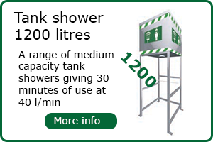 1200 Litre capacity tank shower