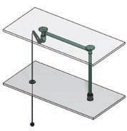 Classic line recessed version lab safety shower