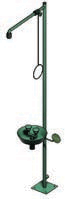 Classic line free standing shower with integrated eye wash