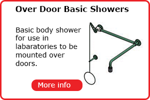 Over door mounted lab shower