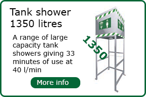 1350 litre tank shower