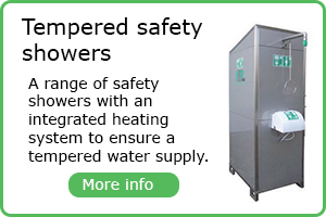 Tempered safety showers