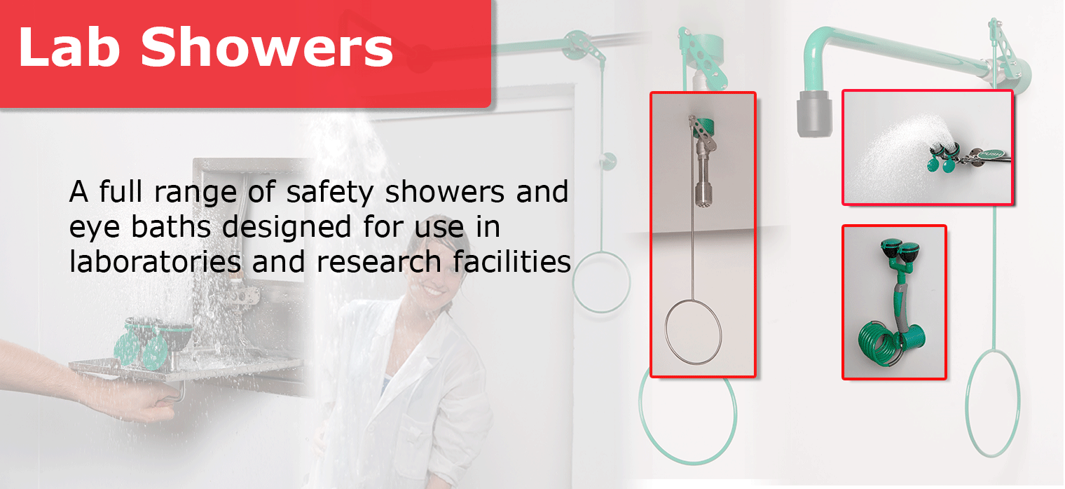 Laboratory safety showers 