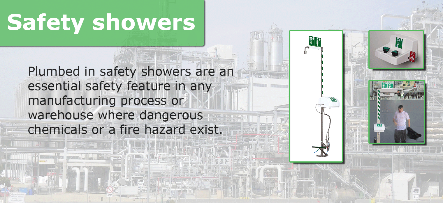 Safety showers for industry